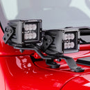 Go Rhino 18-20 Jeep Wrangler JL/JLU/Gladiator JT Light Mount - Two 3in Cubes Offset