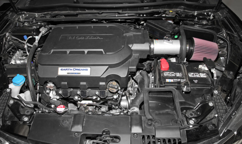 K&N 13-14 Honda Accord 3.5L V6 69 Series Typhoon Air Intake System - Silver Cold Air Intake Kit