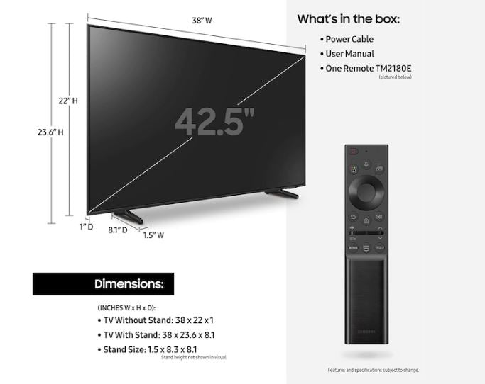 43" Q60A QLED 4K Smart TV (2021 Model)