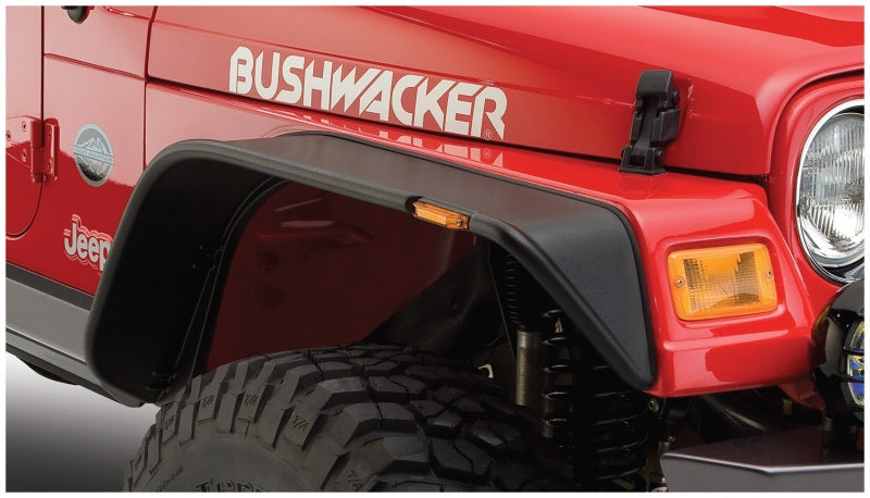 Bushwacker 97-06 Jeep Wrangler Flat Style Flares 4pc - Black