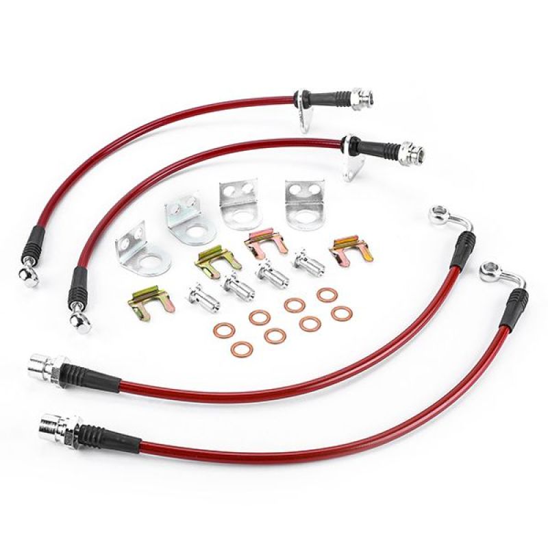 Power Stop 93-98 Jeep Grand Cherokee Front & Rear Stainless Steel Brake Hose Kit