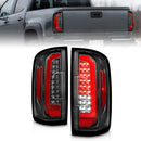 ANZO 15-21 Chevrolet Colorado Full LED Tail Lights w/ Red Lightbar Black Housing Clear Lens