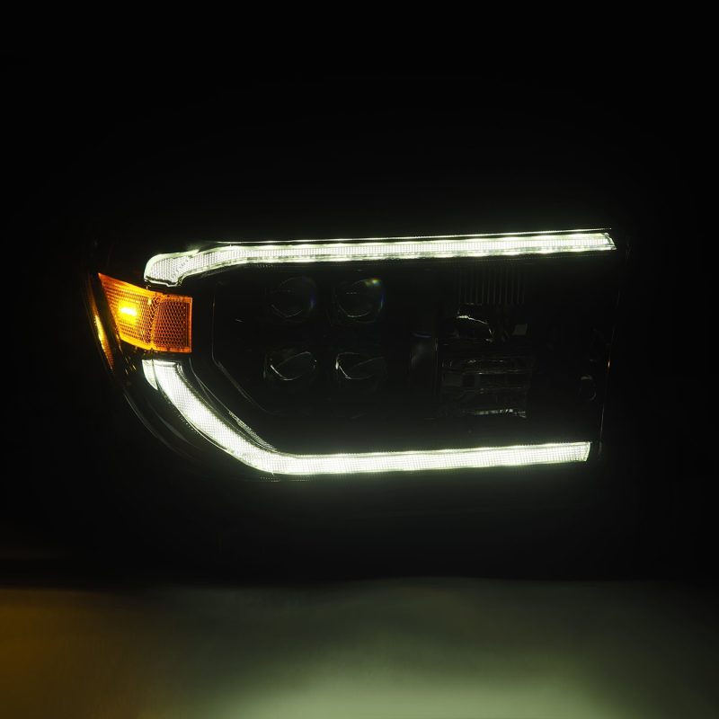 AlphaRex 07-13 Toyota Tundra NOVA LED Proj Headlights Alpha-Black w/Activ Light/Seq Signal/DRL