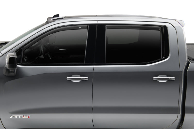 AVS 2019 Chevrolet Silverado 1500 Crew Cab Pickup Ventvisor Low Profile 4pc - Smoke