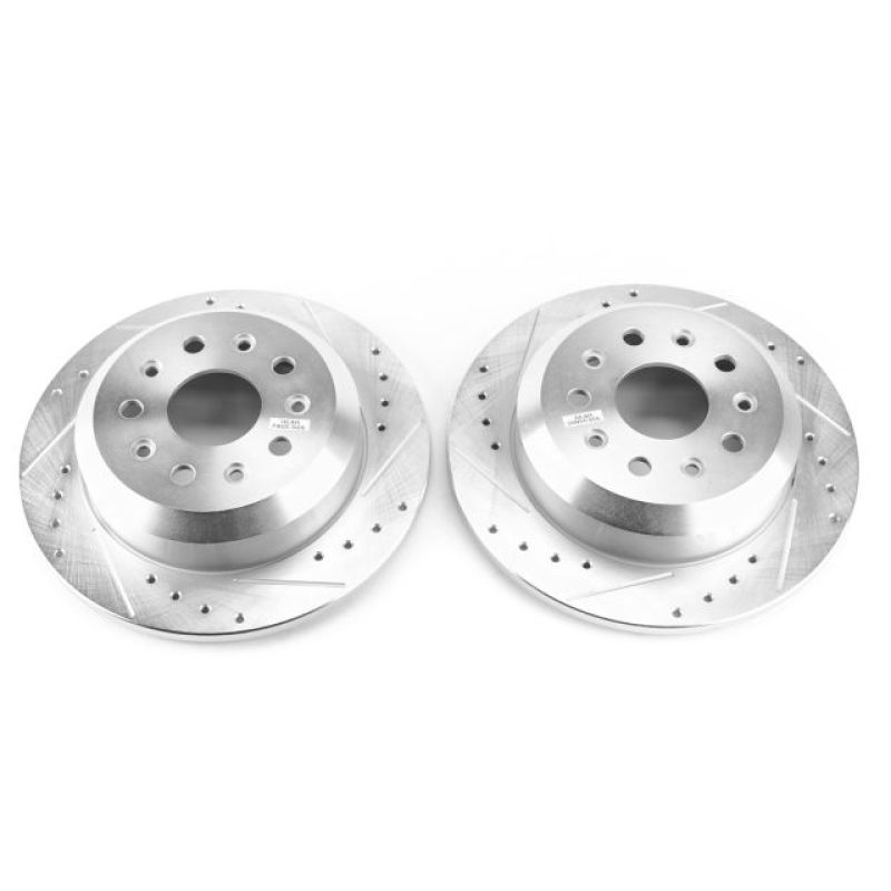 Power Stop 2018 Jeep Wrangler Rear Evolution Drilled & Slotted Rotors - Pair