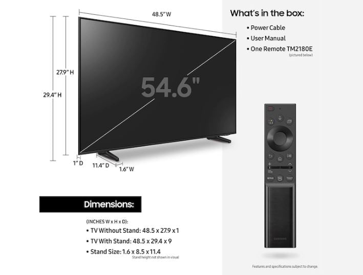 55" Q60A QLED 4K Smart TV (2021 Model)