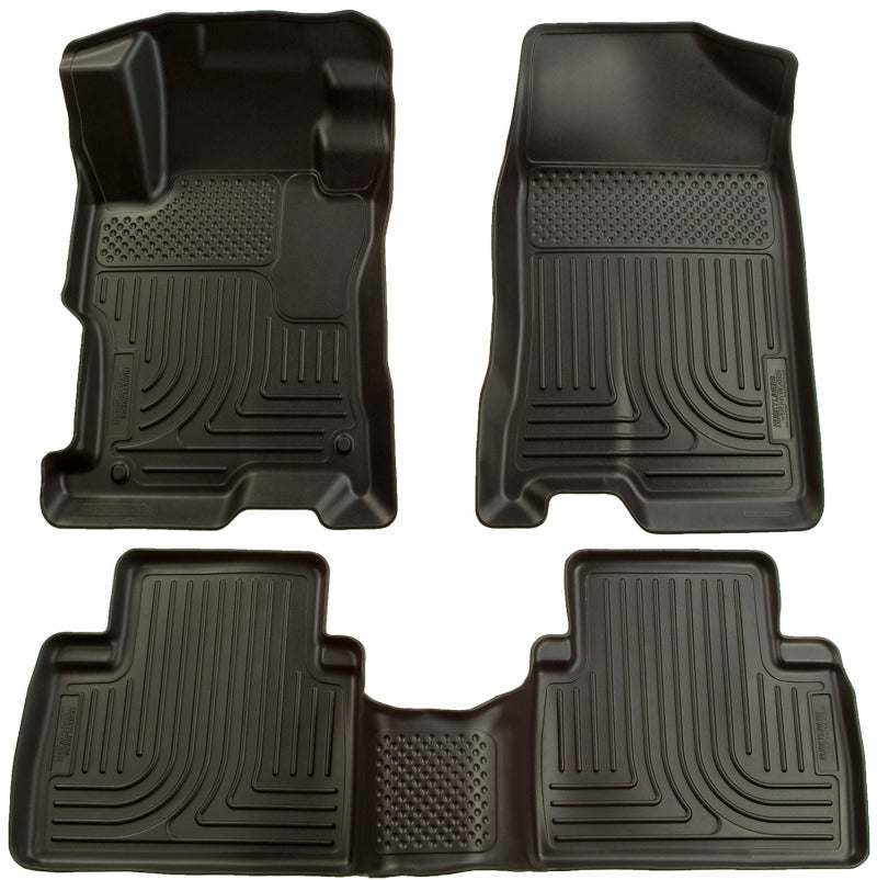 Husky Liners 06-09 Ford Fusion/07-09 Lincoln MKZ (FWD) WeatherBeater Combo Black Floor Liners