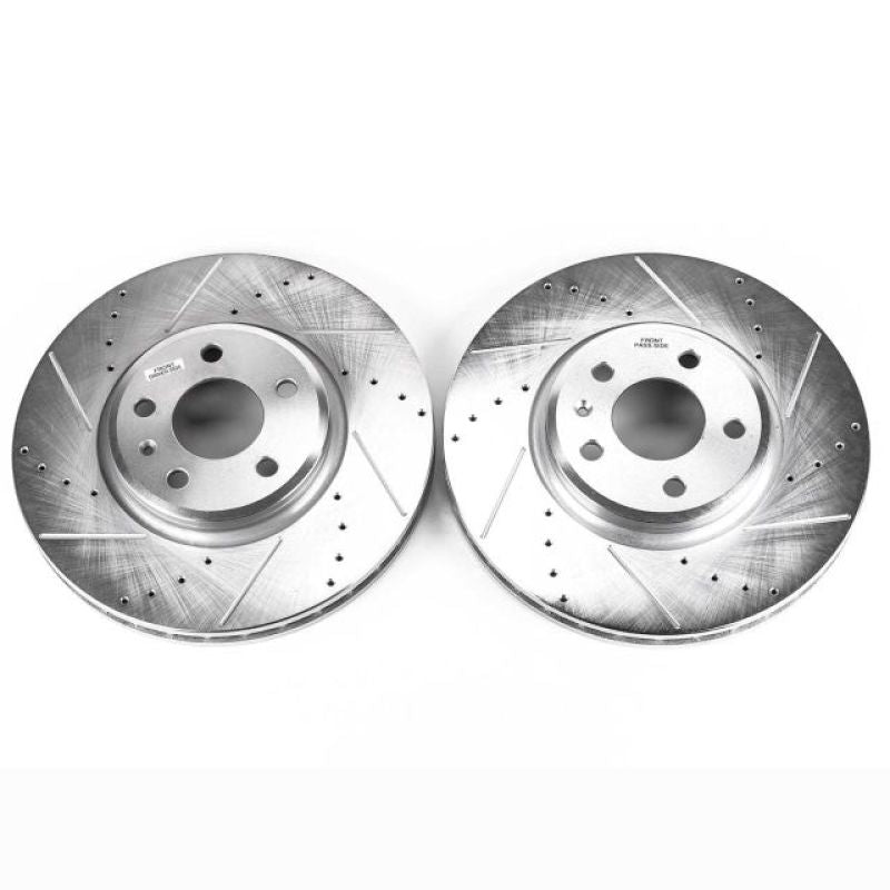 Power Stop 09-11 Audi A4 Front Evolution Drilled & Slotted Rotors - Pair