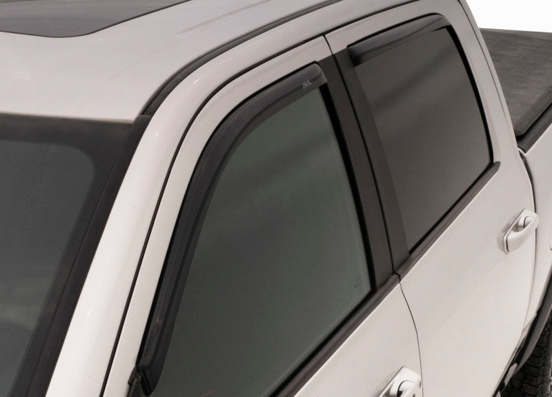 AVS 09-18 Dodge RAM 1500 Quad Cab Ventvisor In-Channel Front & Rear Window Deflectors 4pc - Smoke