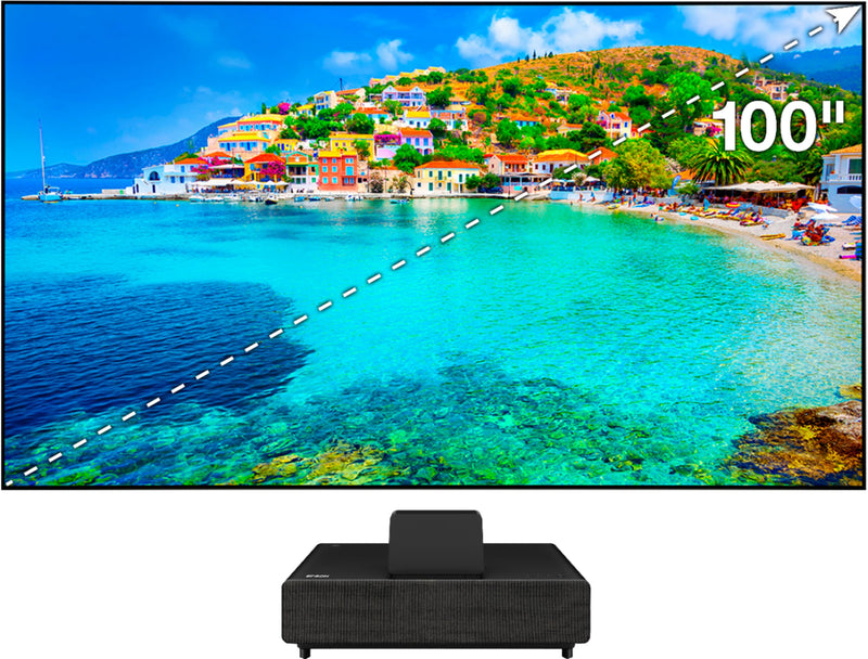 Epson - 100" EpiqVision™ Ultra LS500 Short Throw Laser Projection TV with 4K PRO-UHD and HDR - Black