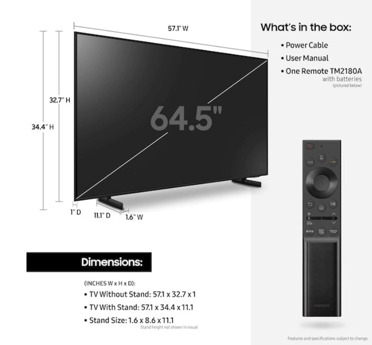 Class AU8000 Crystal UHD Smart TV (2021) 65"