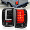 ANZO 1993-1997 Ford  Ranger LED Tail Lights w/ Light Bar Black Housing Clear Lens