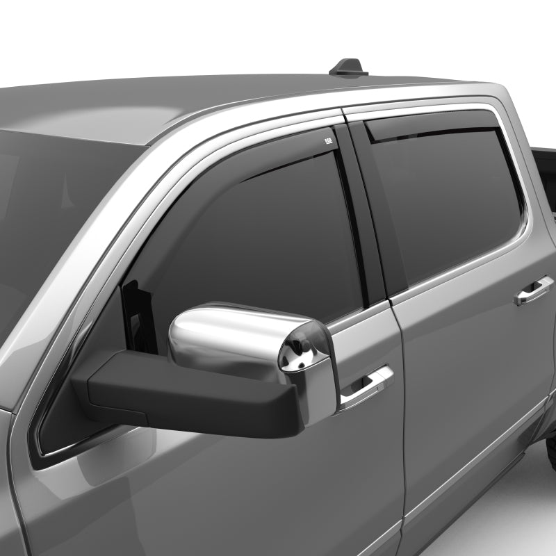 EGR 2019 Dodge Ram 1500 Crew Cab SlimLine In-Channel Window Visors Set of 4 - Dark Smoke