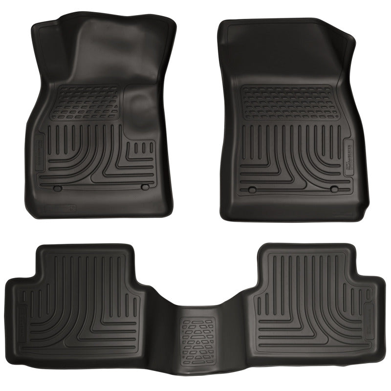 Husky Liners 13 Chevy Malibu WeatherBeater Black Front & 2nd Seat Floor Liners