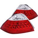 ANZO 2006-2007 Honda Accord Taillights Red/Clear