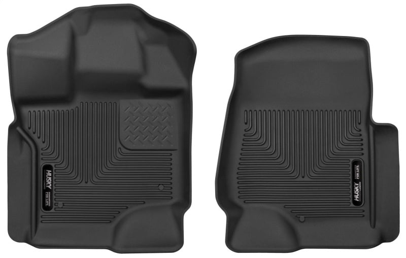 Husky Liners 2017 Ford Super Duty (Crew Cab / Super Cab) WeatherBeater Black Front Floor Liners