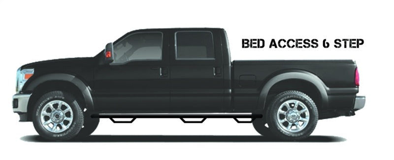 N-Fab Nerf Step 16-17 Toyota Tacoma Double Cab 6ft Bed - Tex. Black - Bed Access - 2in
