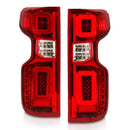 Anzo 19-21 Chevy Silverado Full LED Tailights Chrome Housing Red/Clear Lens G2 (w/C Light Bars)