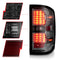 ANZO 15-19 Chevy Silverado 2500HD/3500HD (Factory Halogen Only) LED Tail Lights Smoke w/Clear Lens