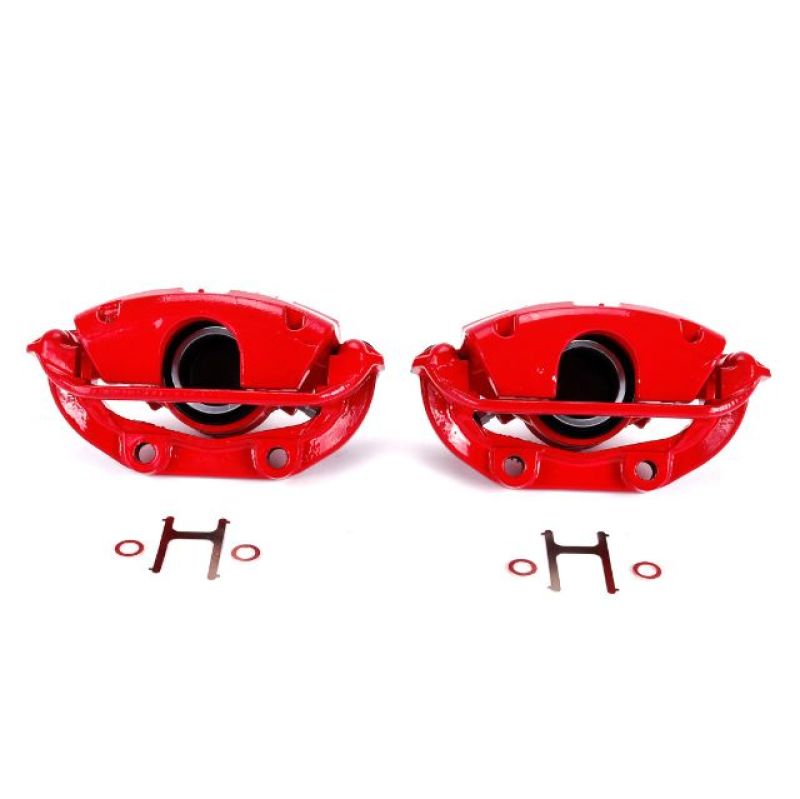 Power Stop 94-96 Chevrolet Caprice Rear Red Calipers w/Brackets - Pair