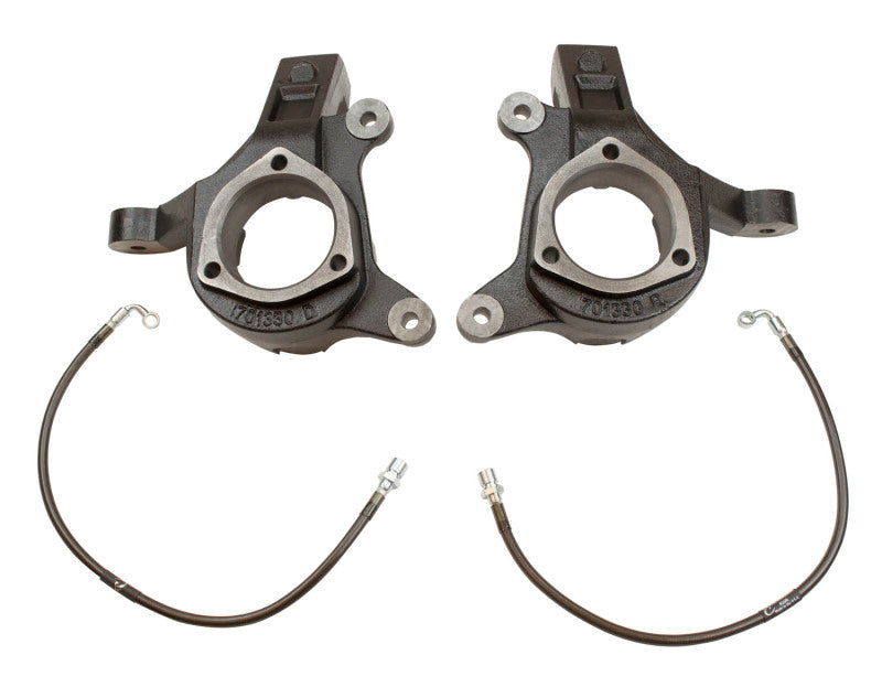 MaxTrac 07-16 GM C1500 2WD 3in Front Lift Spindles w/Extended DOT Compliant Brake Lines