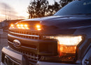 AVS 2010-2019 Dodge Ram 2500 Aeroskin Low Profile Hood Shield w/ Lights - Black