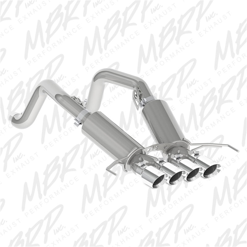 MBRP 14-19 Chevy Corvette V8 6.2L 3in T304 Dual Cat Back w/ 4in Quad Dual Wall Tips