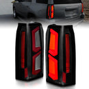 ANZO 2015-2020 Chevrolet Tahoe LED Tail Lights w/ Light Bar Black Housing Somke Lens