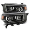 AlphaRex 10-13 Toyota 4Runner LUXX LED Proj Headlights Plank Style Black w/Seq Signal/DRL