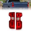 Anzo 19-21 Chevy Silverado Work Truck Full LED Tailights Chrome Housing Red Lens G2(w/C Light Bars)