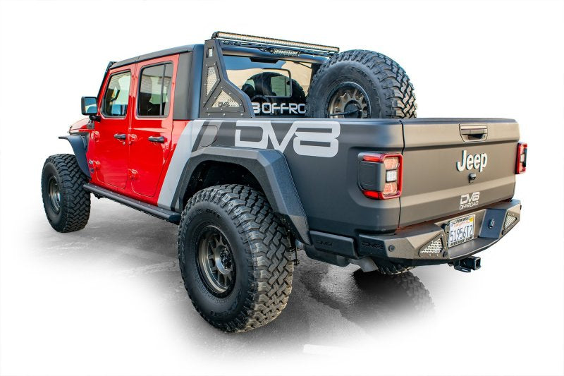 DV8 Offroad 2019+ Jeep Gladiator Universal Stand Up In-Bed Tire Carrier