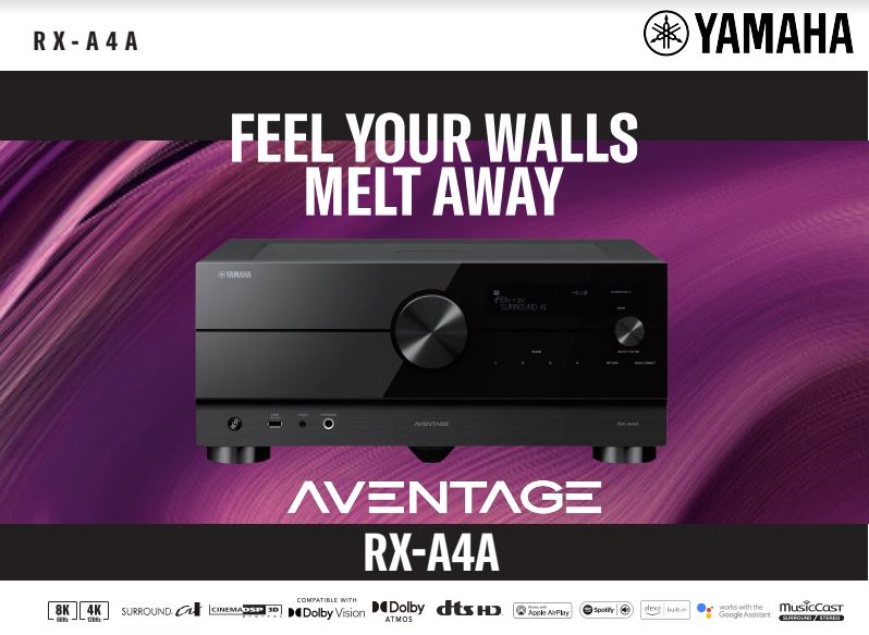 Yamaha AVENTAGE RX-A4ABL 7.1-channel AV Receiver w/ MusicCast