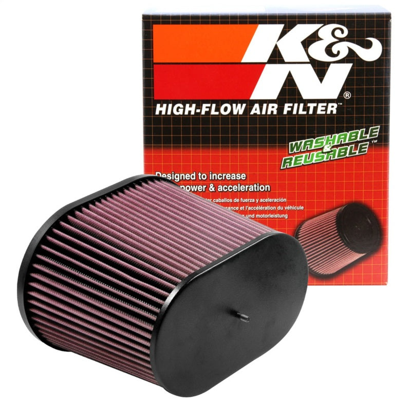 K&N Universal Air Filter - Oval Straight - 3.688in Flange ID x 10.25in Base O/S Length x 7.875in H
