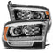 AlphaRex 09-18 Dodge Ram 1500HD PRO-Series Proj Headlight Plnk Style Blk w/Chrm Acc w/Seq Signal/DRL