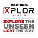 Go Rhino Xplor Bright Series Cube LED Flood Light Kit (Surface/Threaded Stud Mount) 3x3 - Blk (Pair)