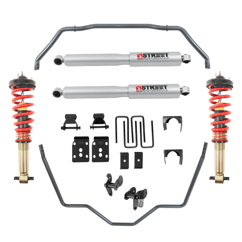Belltech 2021+ Ford F-150 2WD 0-3in Front 5.5in Rear Complete Lower Kit with SP Shocks