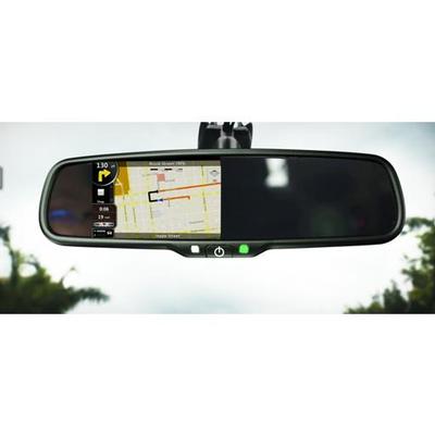 BOYO VTM43TCA - Replacement Rear-View Mirror with 4.3" TFT-LCD Backup Camera Monitor, Auto-Dimming and Temperature/Compass Display - Installations Unlimited