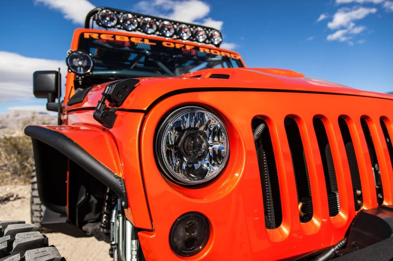 KC HiLiTES 07-18 Jeep JK (Not for Rubicon/Sahara) 7in. Gravity LED Pro DOT Headlight (Pair Pack Sys)