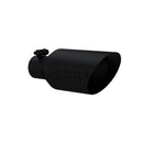 MBRP Universal Dual Wall Angle Rolled End Tip 4-1/2in OD / 2-1/2in Inlet / 11in Length - Black
