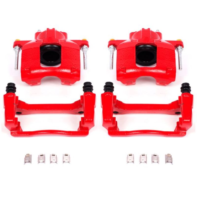 Power Stop 08-16 Chrysler Town & Country Front Red Calipers w/Brackets - Pair