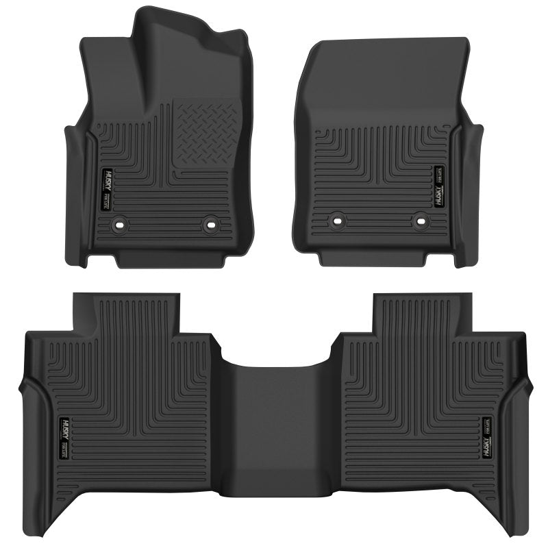 Husky Liners 2022 Toyota Tundra CrewMax X-ACT Front & 2nd Seat Floor Liner - Blk