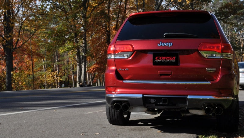 Corsa 14-16 Jeep Grand Cherokee Summit Edition Black 2.5in Dual Rear Exit Cat-Back Exhaust