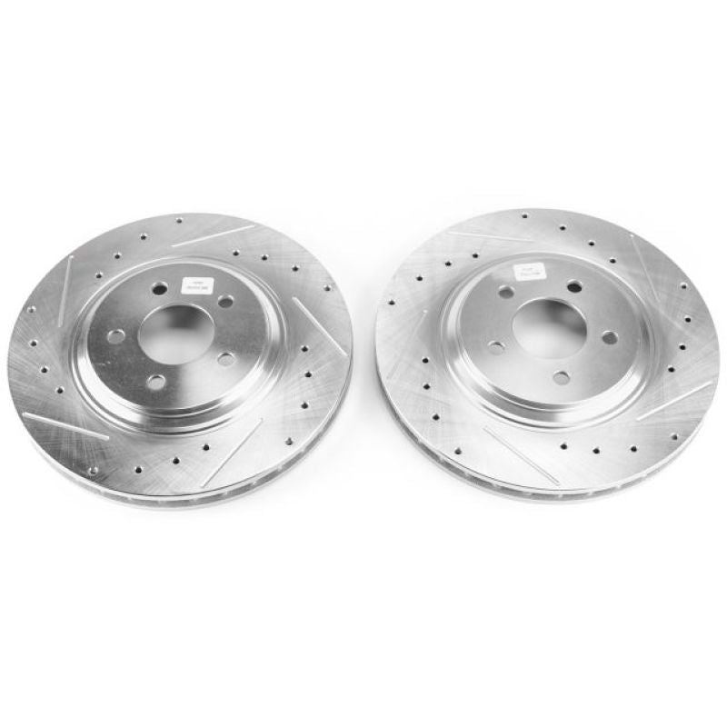 Power Stop 94-01 Ford Mustang Front Evolution Drilled & Slotted Rotors - Pair