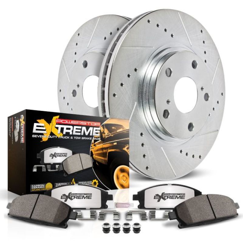 Power Stop 99-01 Jeep Cherokee Front Z36 Truck & Tow Brake Kit