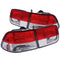 ANZO 1996-2000 Honda Civic Taillights Red/Clear