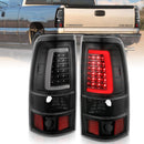 ANZO 2003-2006 Chevy Silverado 1500 LED Taillights Plank Style Black w/Clear Lens
