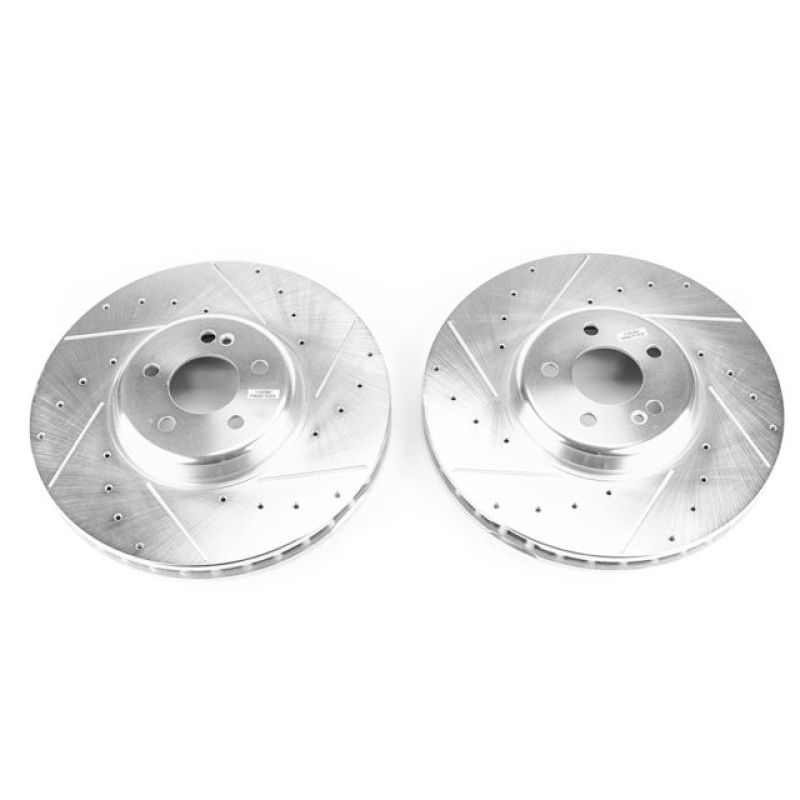 Power Stop 17-18 Mercedes-Benz C43 AMG Front Evolution Drilled & Slotted Rotors - Pair