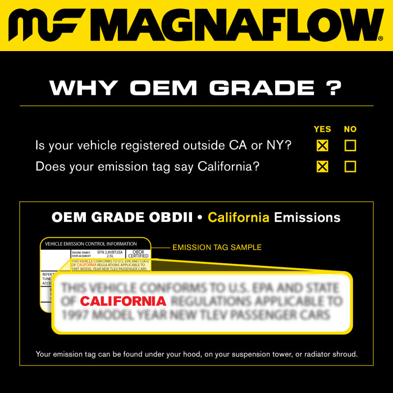 MagnaFlow Conv Univ 2.25in Inlet/Outlet Center/Center Round 3in Body L x 5in W x 8.75in Overall L