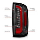 ANZO 15-21 Chevrolet Colorado Full LED Tail Lights w/ Red Lightbar Black Housing Clear Lens