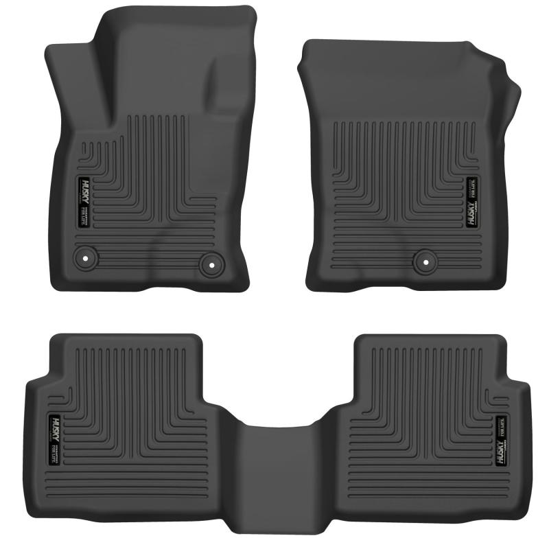Husky Liners 20-21 Ford Escape All Models Exc Hybrid Weatherbeater Front and 2nd Seat Liners - BLK